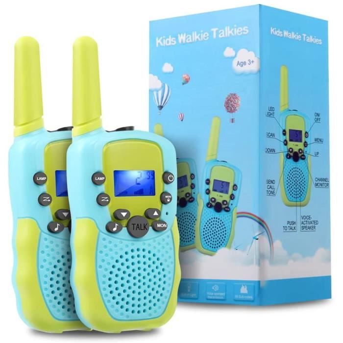 EUCOCO Talkie-walkie pour enfants à partir de 3, 4, 5, 6, 7, 8, 9, 10, 11,  12 ans, jouet à partir de 3 à 12 ans, cadeau pour garçon de 3 à 12 ans