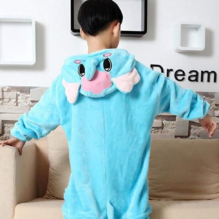 Grenouillère Licorne éléphant – Pyjama Kigurumi En Flanelle – Confort Chaud Pour Soirée, Halloween Ou Noël – Taille Adulte/enfant – Design Amusant Avec Poche - 9