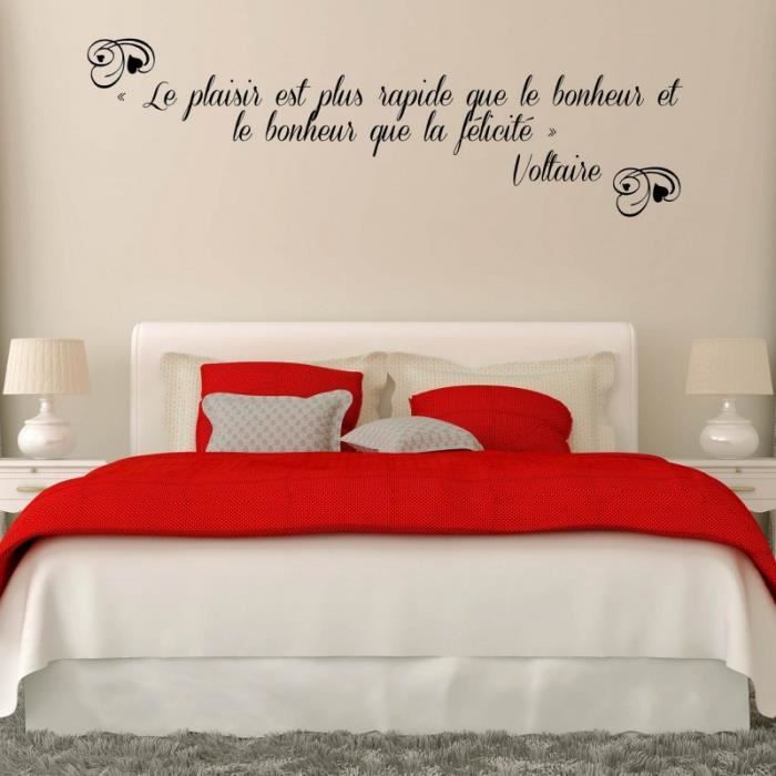 Stickers Citation Voltaire Plaisirjaune Citron 54 X 180 Cm Cdiscount Maison