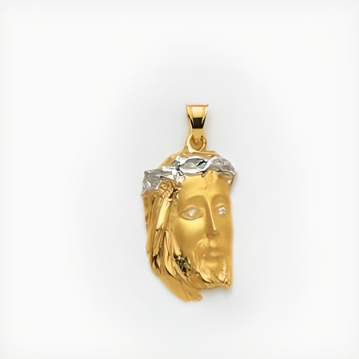 Pendentif Tête De Jésus Plaqué Or 18 Carats - Bijou Neuf Avec étiquettes - Marque Bijouxia