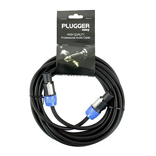 Plugger Câble HP Speakon mâle-mâle 1,5 mm²-6 m Noir PLUCABSSM1SM16M0EAS