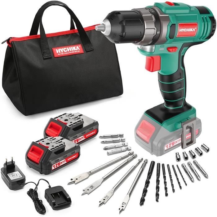 Perceuse Visseuse Dévisseuse Sans Fil 20V - Chargeur Rapide Et Mallette, Outil Puissant