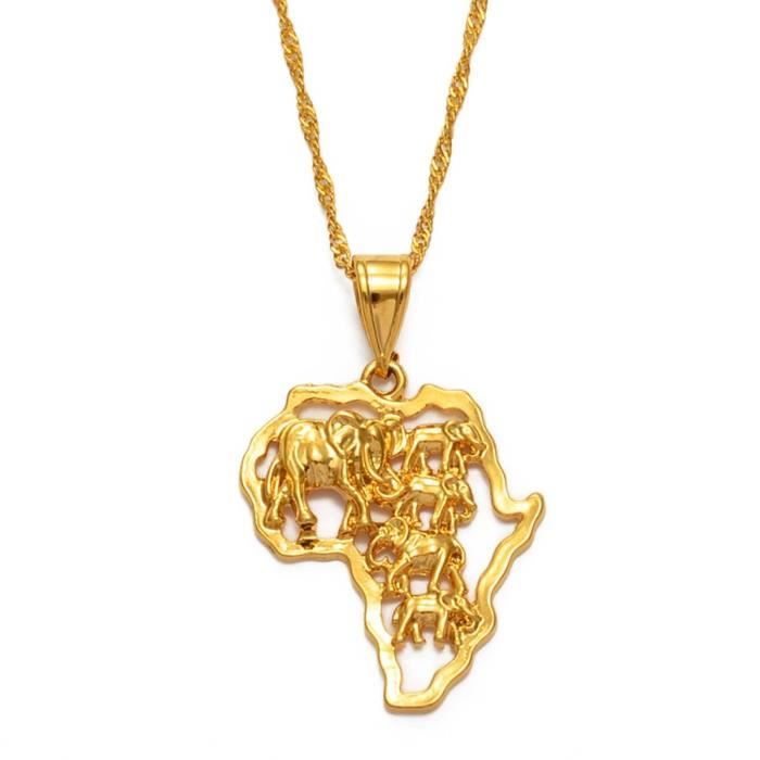 Collier Pendentif éléphant - Style Ethnique Bohème Pour Femmes - Alliage Multicolore - Neuf Avec étiquettes