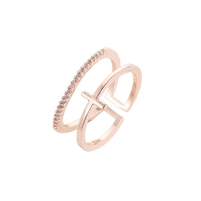Bague rose deals croix