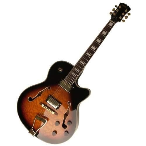 STAGG Guitare Electrique Jazz SemiAcoust. Blanc Cdiscount Instruments de musique