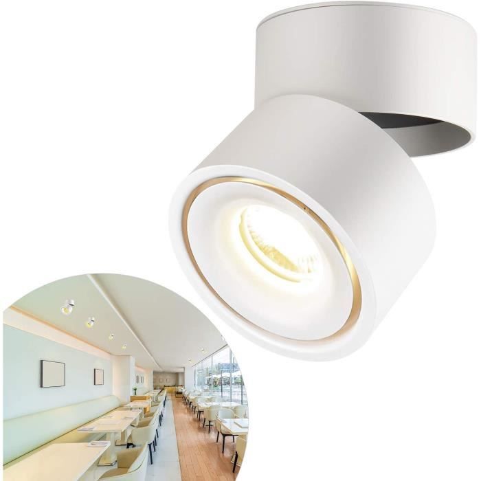 NETTLIFE Spot En Saillie Rond Spot En Saillie Blanc Luminaire En Saillie Gx53 Petit Plafonnier Moderne 10w 95201133
