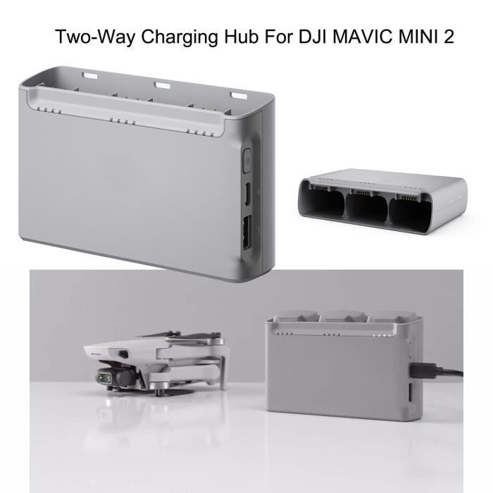 LYONGTECH Chargeur de batterie à écran LCD pour drone DJI Mavic 2 Pro/Zoom, charge 4 batteries et 2 ports USB en même temps, station de charge parallèle 6 en 1