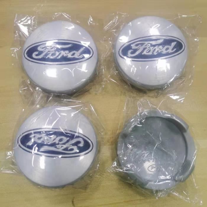 4 x Logo 54mm Argent Ford Centre De Roue Cache Moyeu Jantes Emblème Pour Focus Fiesta Mondeo Escort Ecosport Kuga