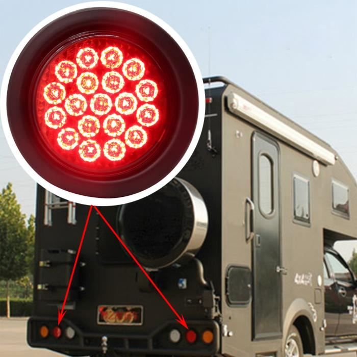 Feu arrière LED 24V, clignotant, frein, lampe Hamburger pour remorque,  camion, camion LBTN