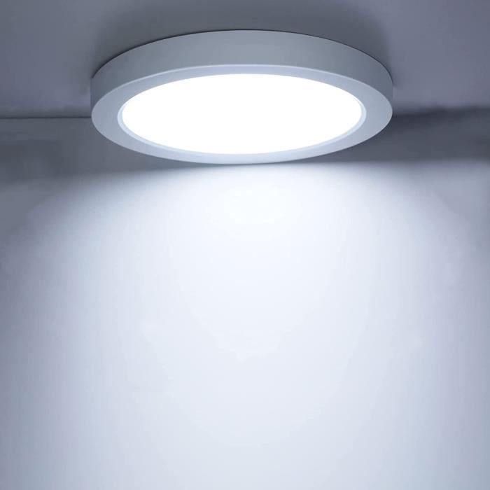 Spots LED en Saillie Plafonnier LED 18W Lampe de Plafond Ø225mm Ronde  Petite Luminaire Plafonnier Ultra Plat Blanc Froid 6000K[975] - Cdiscount  Maison