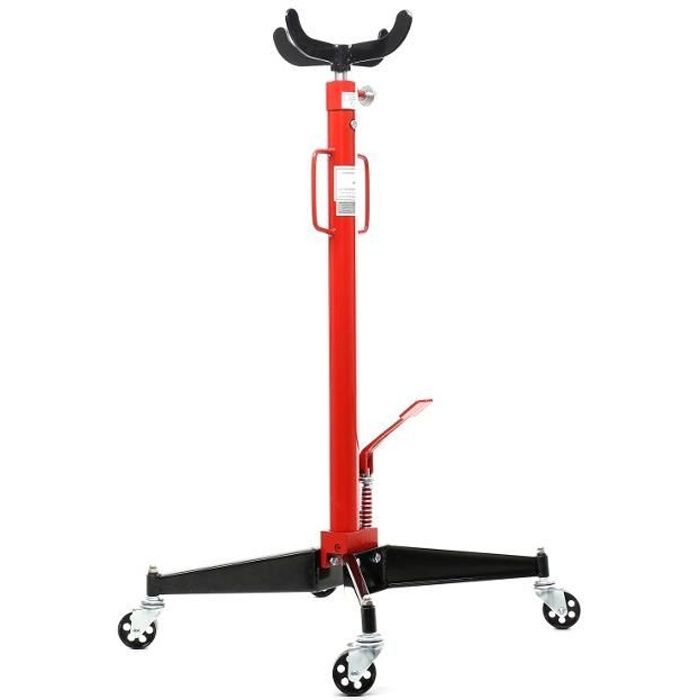 Vérin Hydraulique De Fosse VEVOR 500 Kg - Cric Télescopique Pour Boîte Vitesse, Hauteur 127-220 Cm, Roues Pivotantes - Atelier Garage