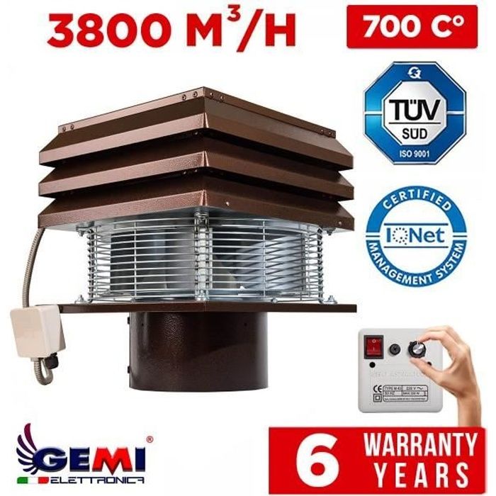 Aspirateur De Fumée Extracteur De Fumée Cheminée rond 30 cm Aspire-Fumée Électrique Ventilateur D'aspiration 300 mm Barbecue Hottes