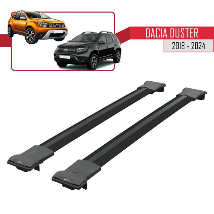 Pour Dacia Duster 2018-2023 Barres de Toit Railing Porte-Bagages de voiture FLY Modèle NOIR