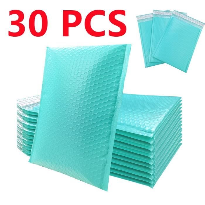 AHUNTTER Lot de 30 enveloppes à bulles en polyéthylène rembourrées avec fermeture auto-adhésive pour emballage, expédition, envoi postal, format A4, 254 x 330 mm, rose