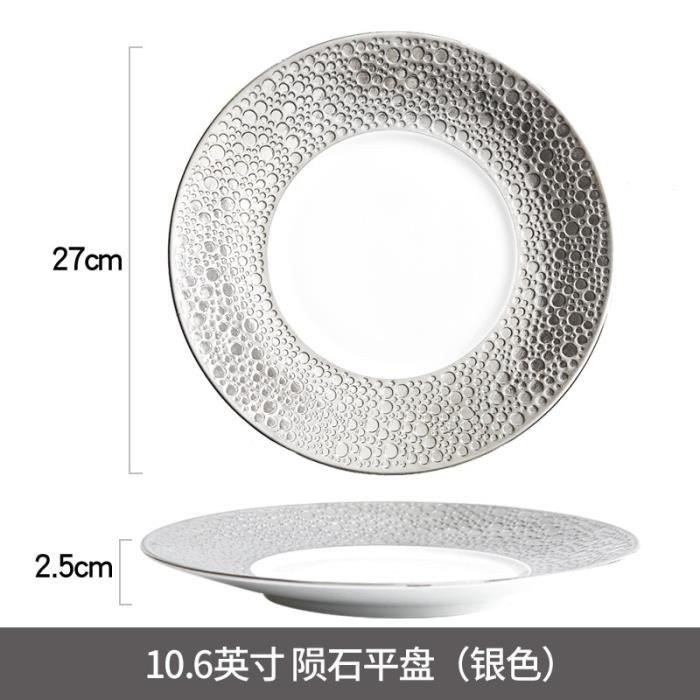 Assiette Ronde En Acier Inoxydable Doré – Design élégant – Réutilisable Pour Maison, Camping, Fêtes – Antirouille