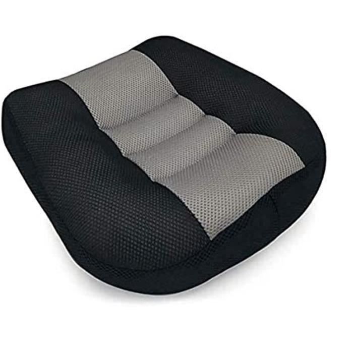 Siège Rehausseur Adulte Voiture YOPOTIKA - Coussin Surélevé 12cm Avec Poignée - Noir Pour Bureau/maison/auto