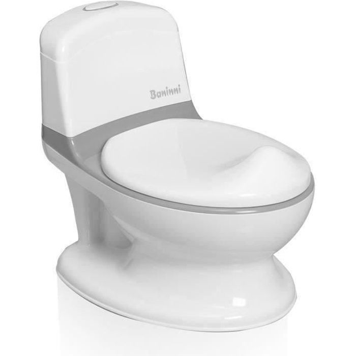 Baninni Pot De Toilette Bebe Avec Son Pippe Gris Et Blanc Cdiscount Puericulture Eveil Bebe