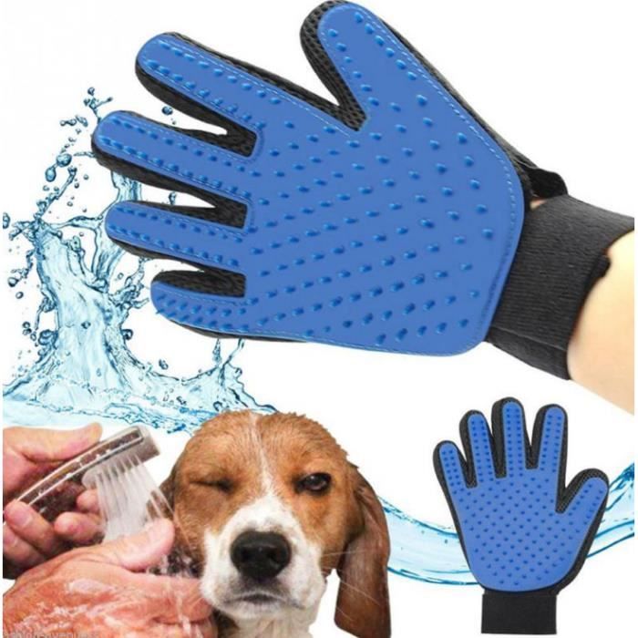 Meilleurs prix pour Boomersun Gant de Toilettage Massage Chien Chat Brosse de Nettoyage Bain Animaux Peigne  Poils Longs Courts en Caoutchouc (Droite)
