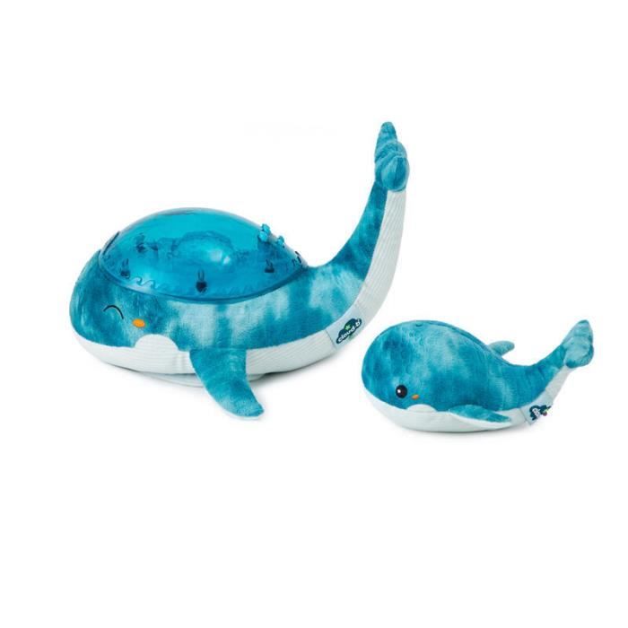 Tranquil whale white family Peluche musicale à projections - Cloud b