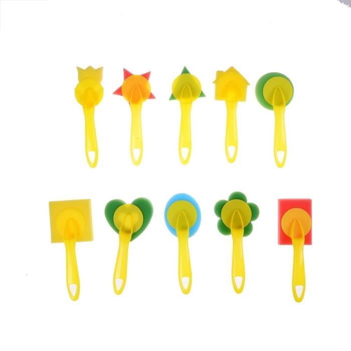 Lonimia Lot de 18 pinceaux éponges en mousse pour la peinture, ensemble de pinceaux en éponge Lonimia Lot de 18 pinceaux éponges en mousse pour la peinture, ensemble de pinceaux en éponge