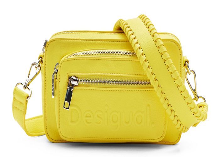 Desigual Sac a epaule bandouliere jaune pour femme Half Logo 24 Cross Body Bag 256497 jaune Cdiscount Bagagerie Maroquinerie