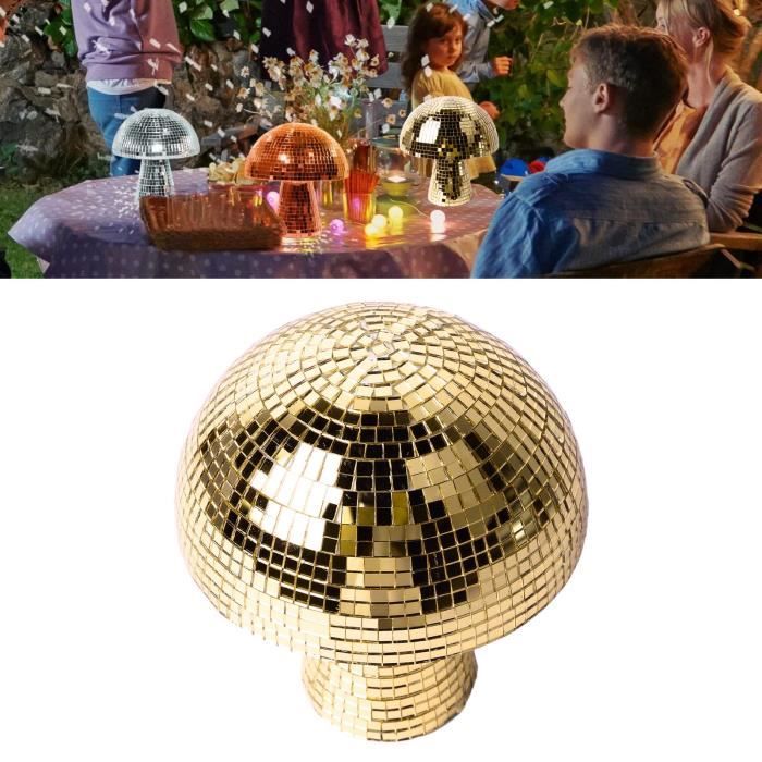 Boule disco champignon pour décoration de table de salle de fête