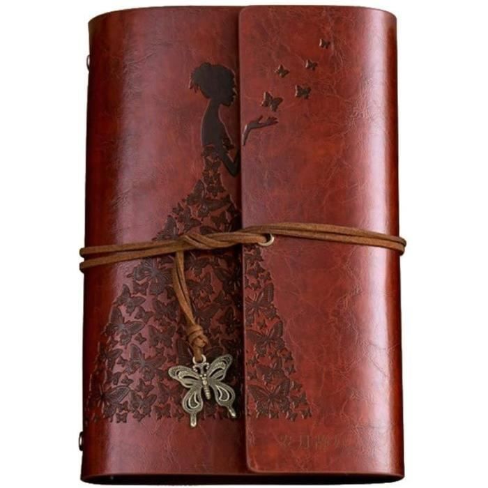 Moonster® Carnet de Notes en Cuir Arbre de Vie - Bloc Note Fait Main