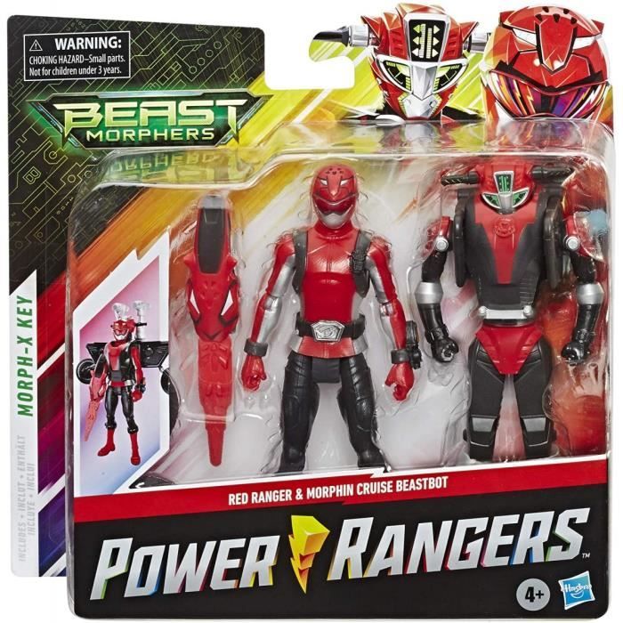 Coffret Pour Power Ranger Rouge 15 cm Robot de Croisiere Et Morphin Et Accessoires Figurine Deluxe Super Heros