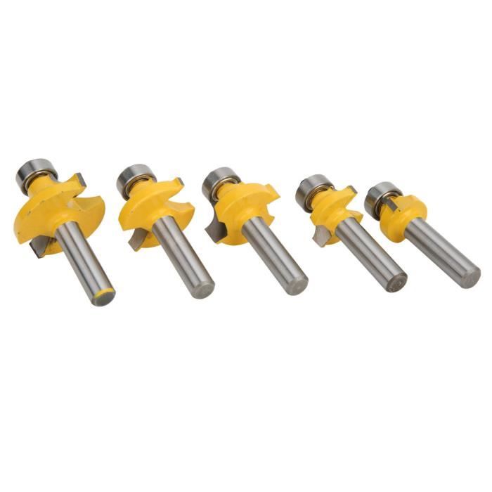 Gasea 8mm Queue Flûte et Perle Canoë Joint Routeur Set Fraise à Bois