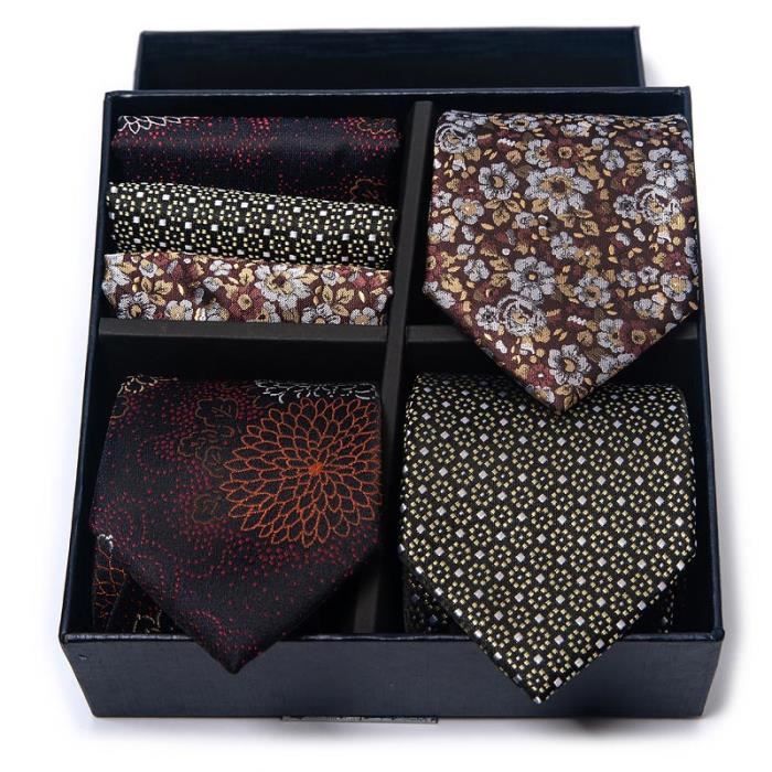 Wehug Lot De 6 Cravates En Soie Tissée Jacquard Classique Pour Homme - Élégance Et Confort