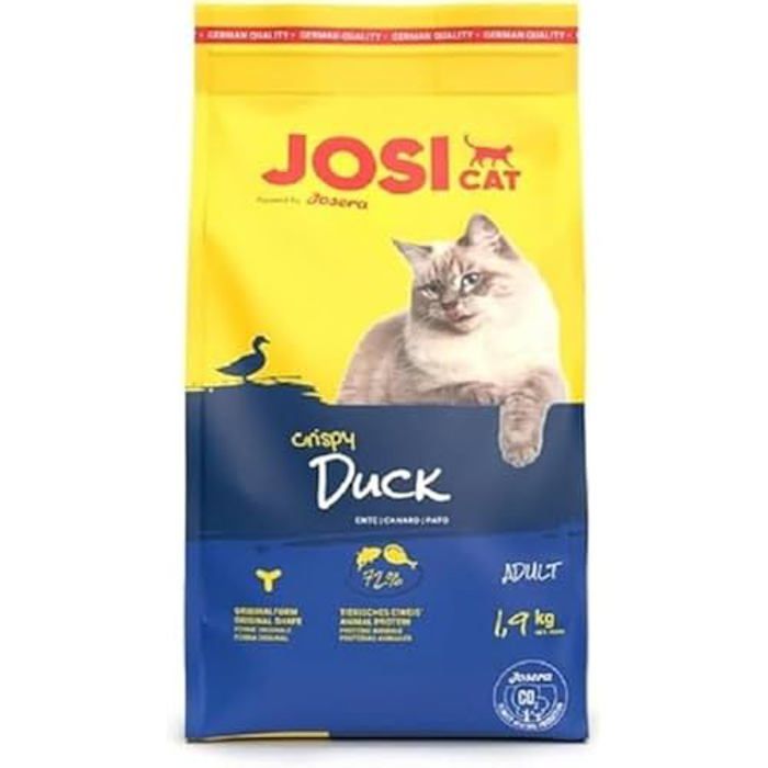Comparer les prix de Croquettes pour Chat - JOSICAT - Crispy Duck - 1,9 kg - Nourriture Sèche - Protéines Animales 72%