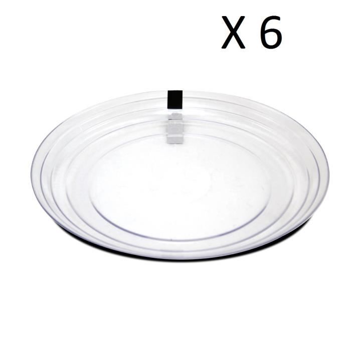 Lot de 6 assiette plate ronde plat de service - Diamètre 27.8 x Hauteur 2.4 cm -JUANIO