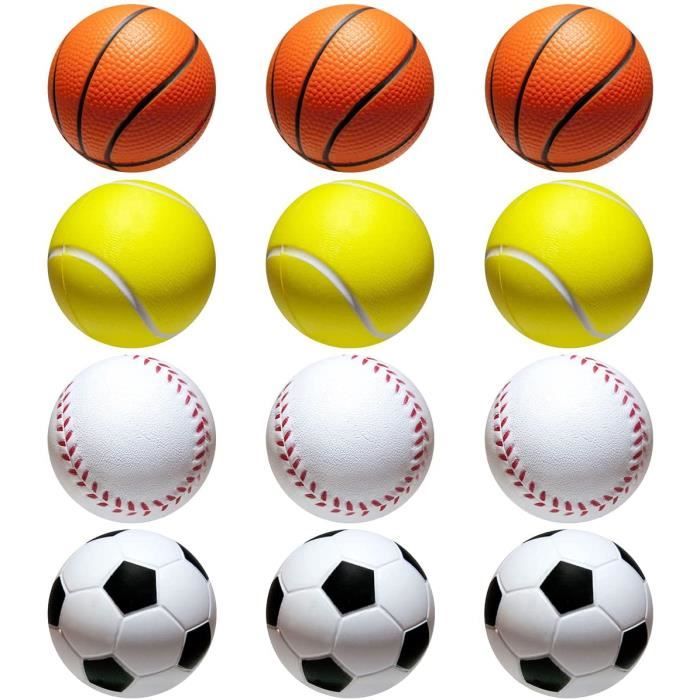 Balle De Tenni - Limics24 - Tennis Mousse Xiuyer 12Pcs Balles Sport Mini  Football Basketball Baseball Éponge - Cdiscount Sport