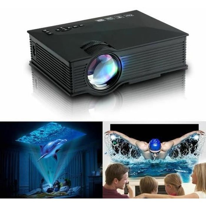 Projecteur Portable Mini Avec WiFi 6 Et Bluetooth 5.4 - Supporte 4K, Auto Keystone, Rotation 270° - Compatible HDMI, TV Stick, Ordinateur
