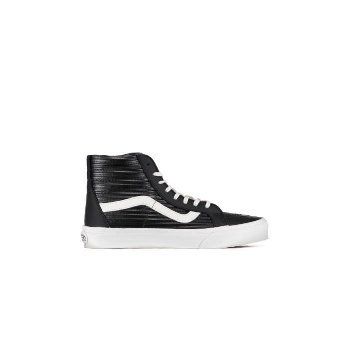 vans noir cuir femme