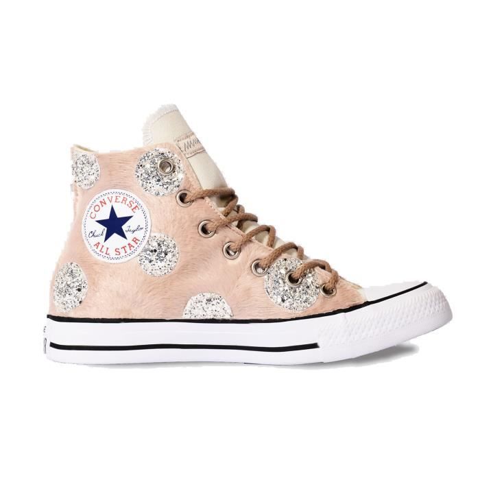 CONVERSE FEMME H08PHLA0015 BEIGE CUIR BASKETS MONTANTES ... CONVERSE FEMME H08PHLA0015 BEIGE CUIR BASKETS MONTANTES ...