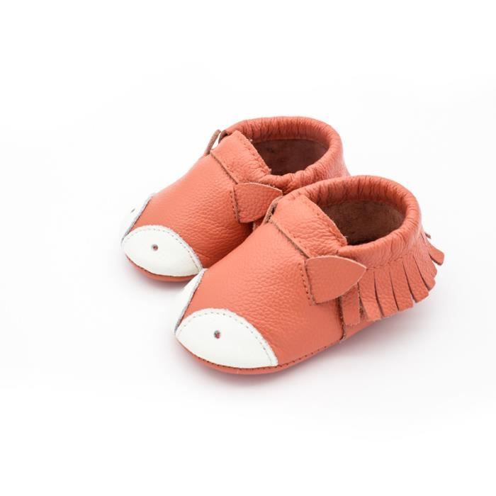 Mejale Chaussons Enfant Bébé en Cuir Doux-Chaussons Cuir Souple-Chaussures Premiers Pas-0 to 36 Mois 
