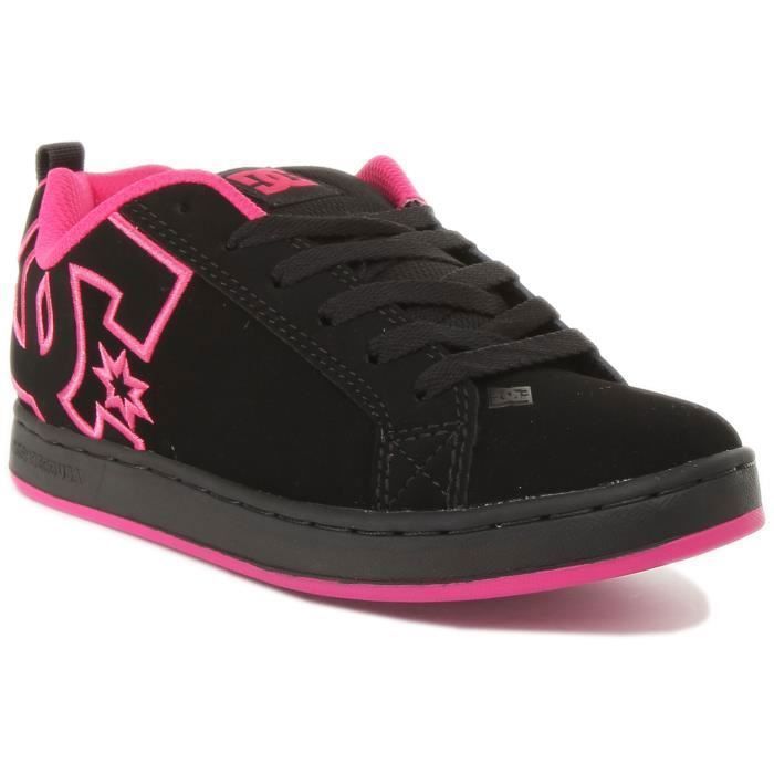 DC Shoes DC Shoes Court Graffik Baskets à lacets pour femmes en noir rose (Noir Rose 42)