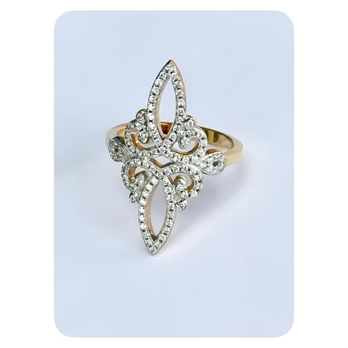 Bague alliance femme Plaqué OR /& zirconium neuf T 56