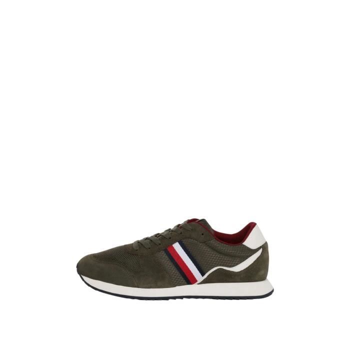Tommy Hilfiger Baskets homme Tommy Hilfiger Ref 60716 RBN Kaki