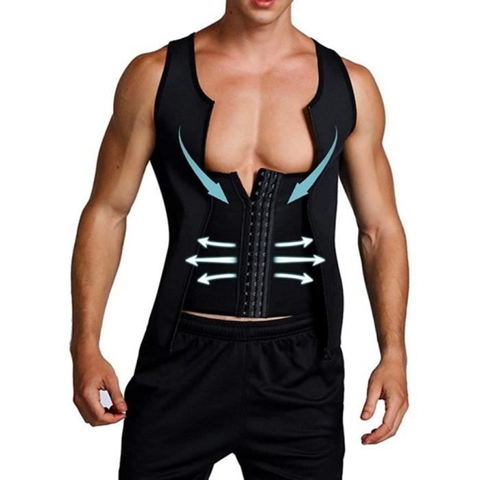 Body Shaper Fitness Gilet De Sudation Homme - Effet Sauna - Amincissant Et Brûle-graisses - Fitness Et Sport Vêtement Amincissant Sport