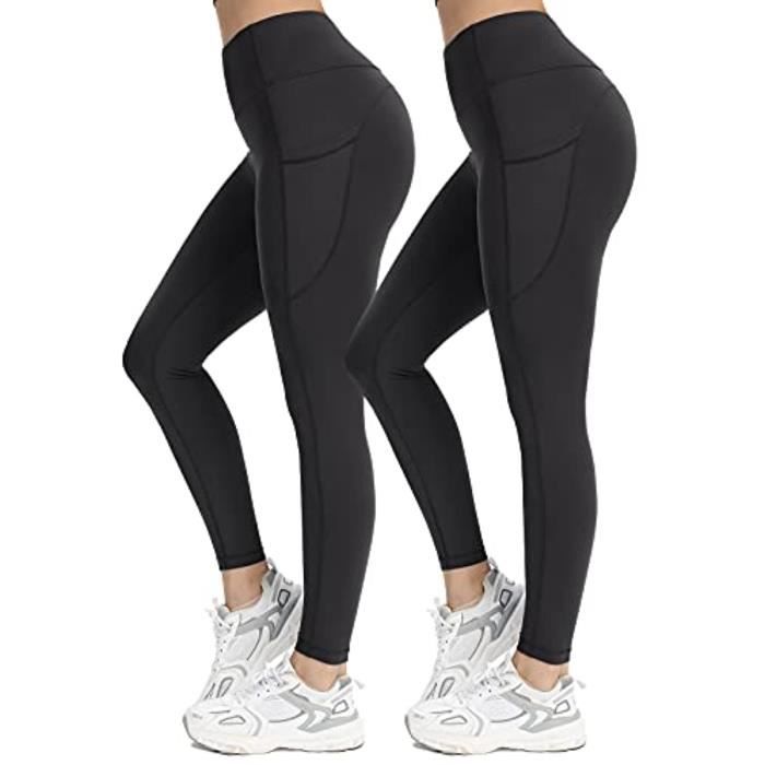 Lot De 2 Leggings De Sport Filles – Pantalon Yoga Taille Haute Noir, Jambe Droite, 2-15 Ans, Confort Et Élégance