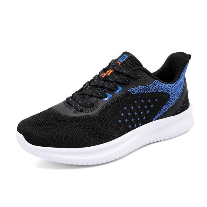 Baskets Sneakers Homme Noir-Bleu Pointure 39-48 Aéré Extérieur