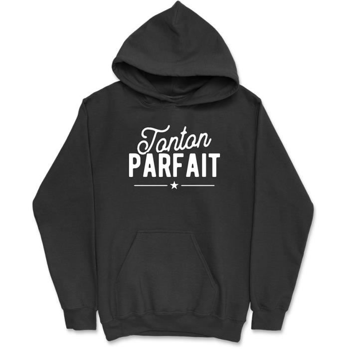 Sweat à capuche homme tonton p Black - Prêt-à-Porter