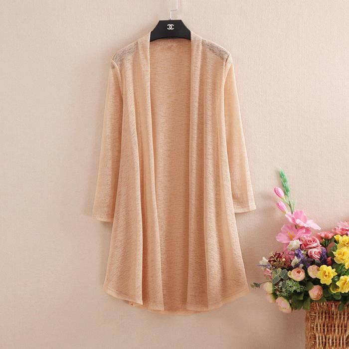Châle En Cachemire À Manches Longues Pour Femme, Cardigan