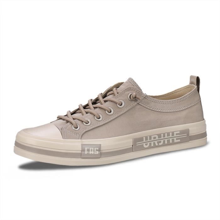 AIEVIS Baskets Homme AIEVIS - Couleur Unie Toile - Aération Casual - Antidérapage Confortable
