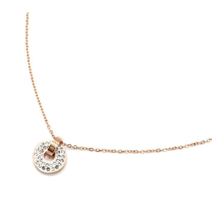 collier or avec pendentif anneau collier or avec pendentif anneau