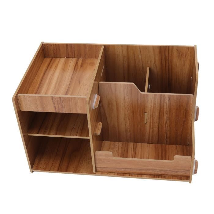 étagère Documents Bureau Étagère De Bureau Multicouche Dreamhousey - Bois Massif Naturel, Grande Capacité, Rangement Étudiants Et Bureau, Couleur Bois étagère Documents Bureau Étagère De Bureau Multicouche Dreamhousey - Bois Massif Naturel, Grande Capacité, Rangement Étudiants Et Bureau, Couleur Bois