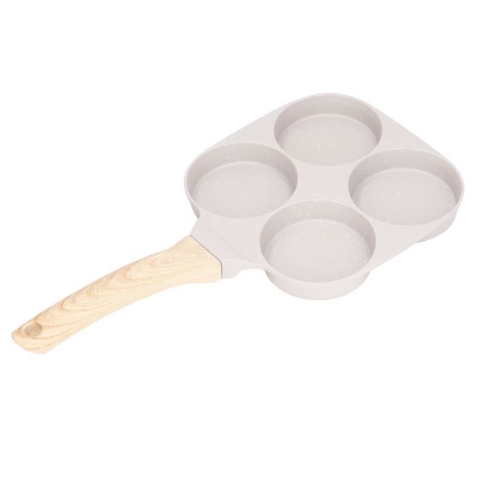 Poêle à œufs Antiadhésive Multifonction - Alliage Aluminium, Poignée Ergonomique - Pour œufs Au Plat, Omelettes, Camping, Cuisine Facile