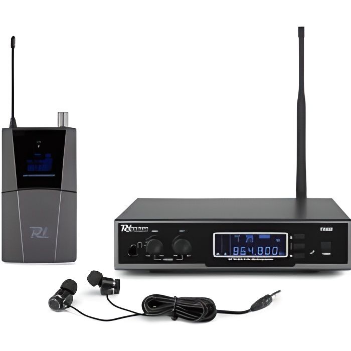 Système De Monitoring Intra-auriculaire Sans Fil UHF - Émetteur Et Récepteur Avec écouteurs, Portée Jusqu'à 30 M